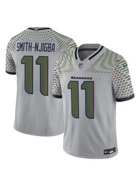 Youths Kids Jaxon Smith-Njigba Vapor Grey Jersey Stitched